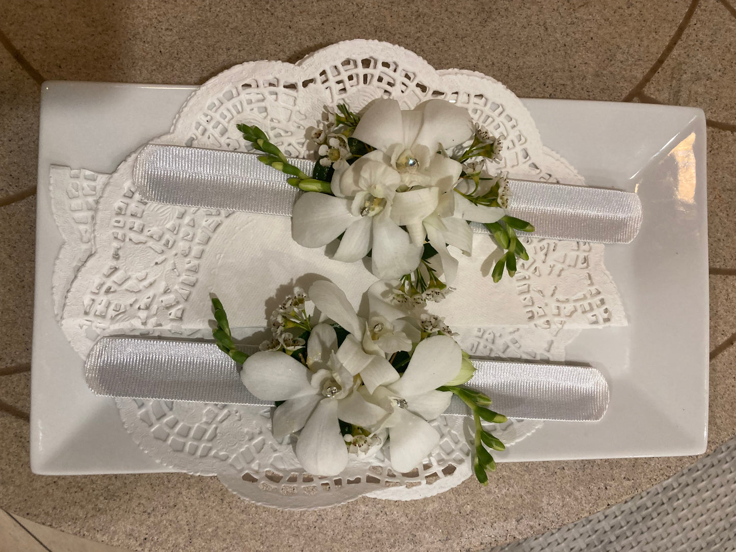 Wrist Corsages - dendrobian orchid