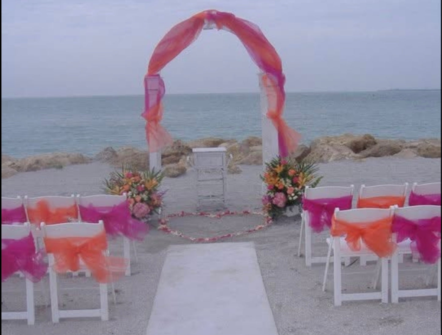 pink and Orange Wedding