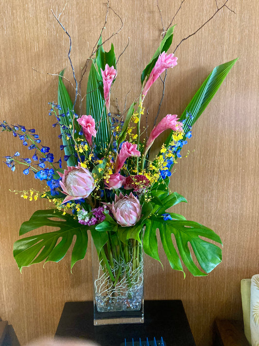 Tropical one sided floral