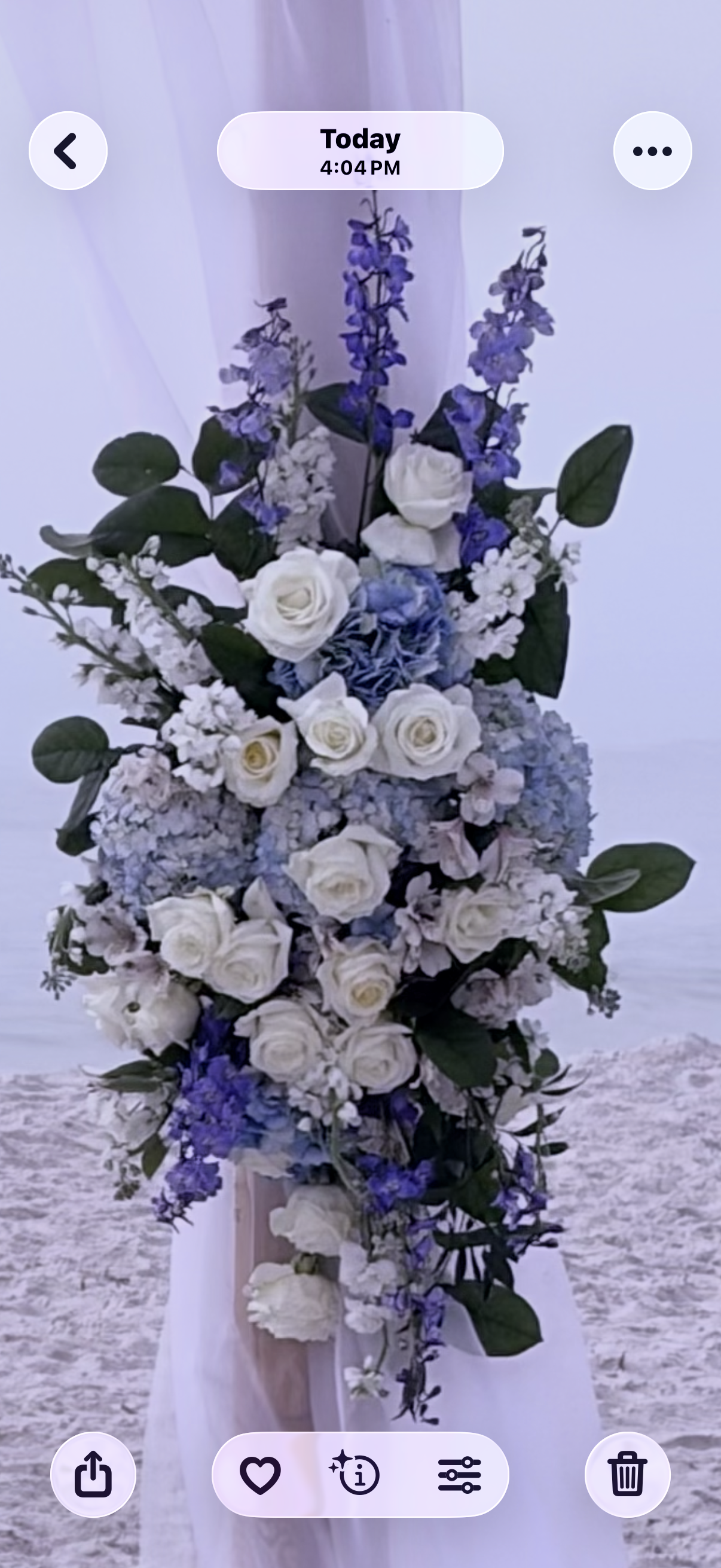 Blue and white